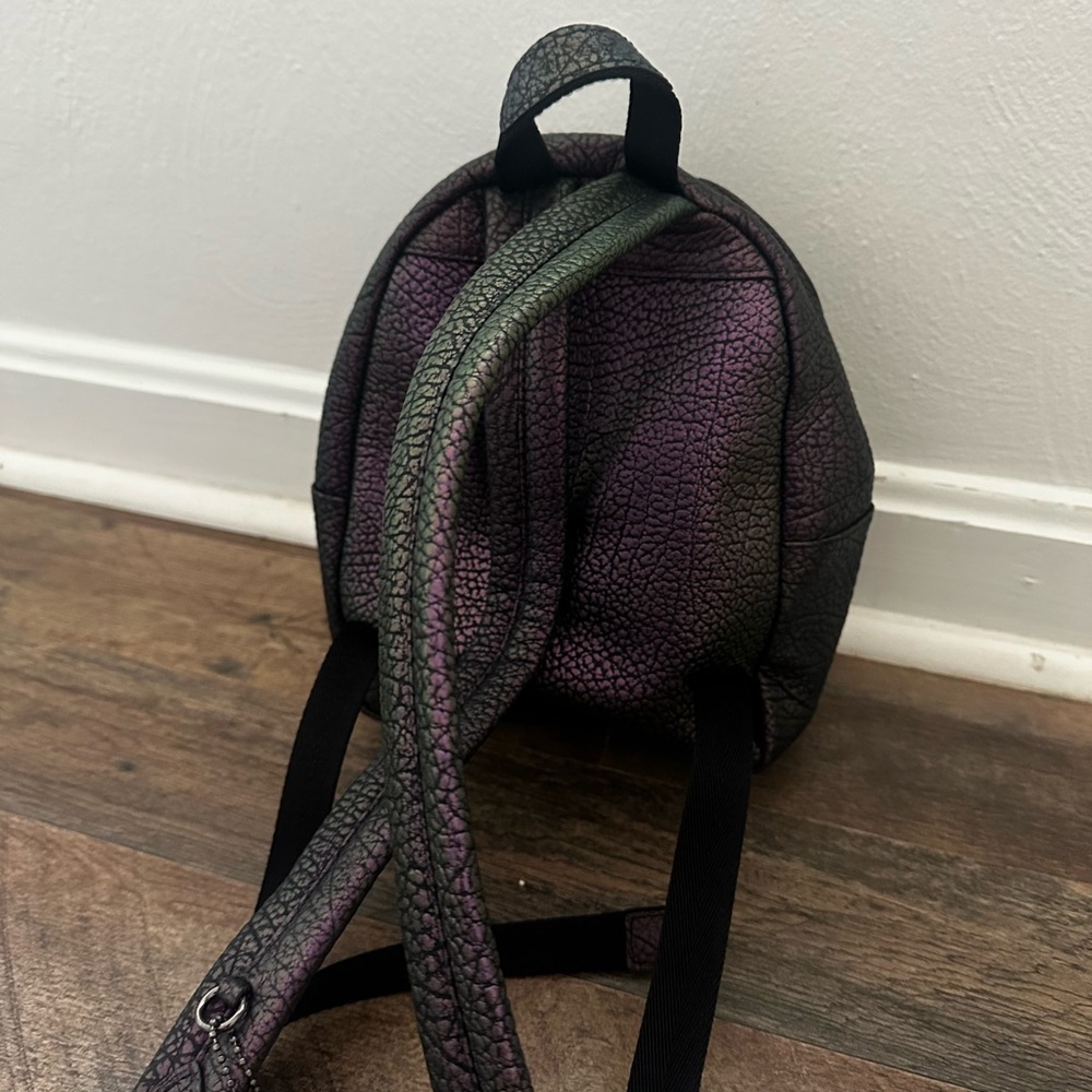 Coach Textured Black and Purple Backpack F24353 - Picture 4 of 7